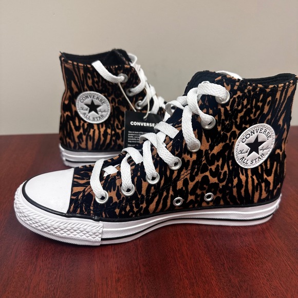 Converse Shoes - Converse Chuck Taylor All Star Sneakers Women 5.5 Leopard High Top A17948F NEW